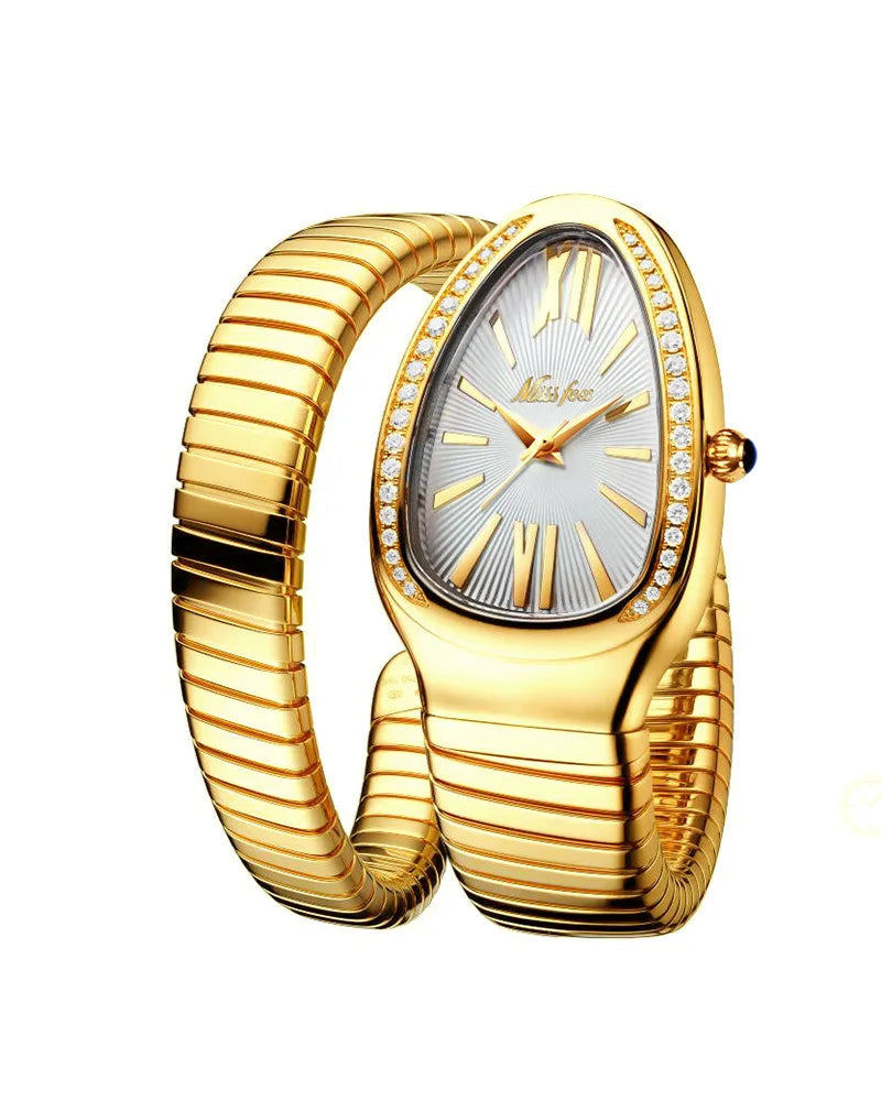 Montre Serpent Bracelet Sculptée